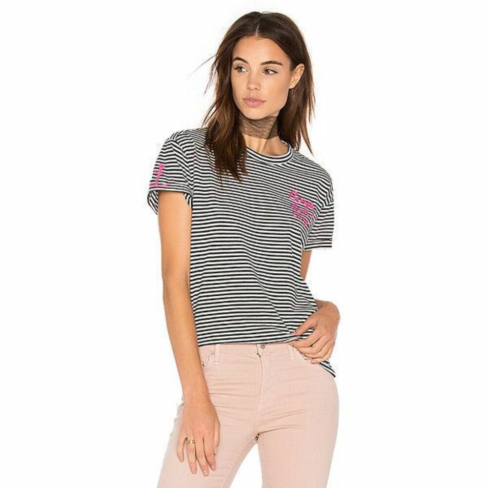 Sandrine Rose Embroidered Stripe Tee Sandrine Rose boys don't cry size XS $188